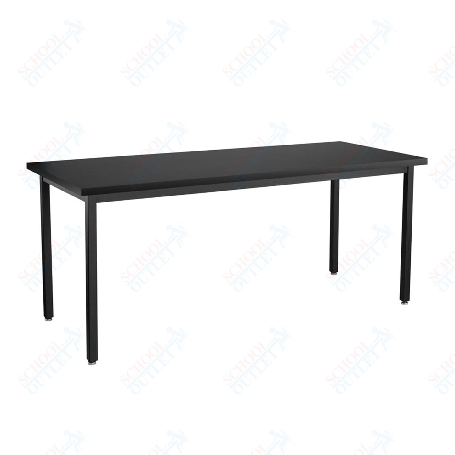 NPS Height Adjustable Science Lab Table, 24" X 72", Steel Legs (National Public Seating NPS-SLTX-2472)