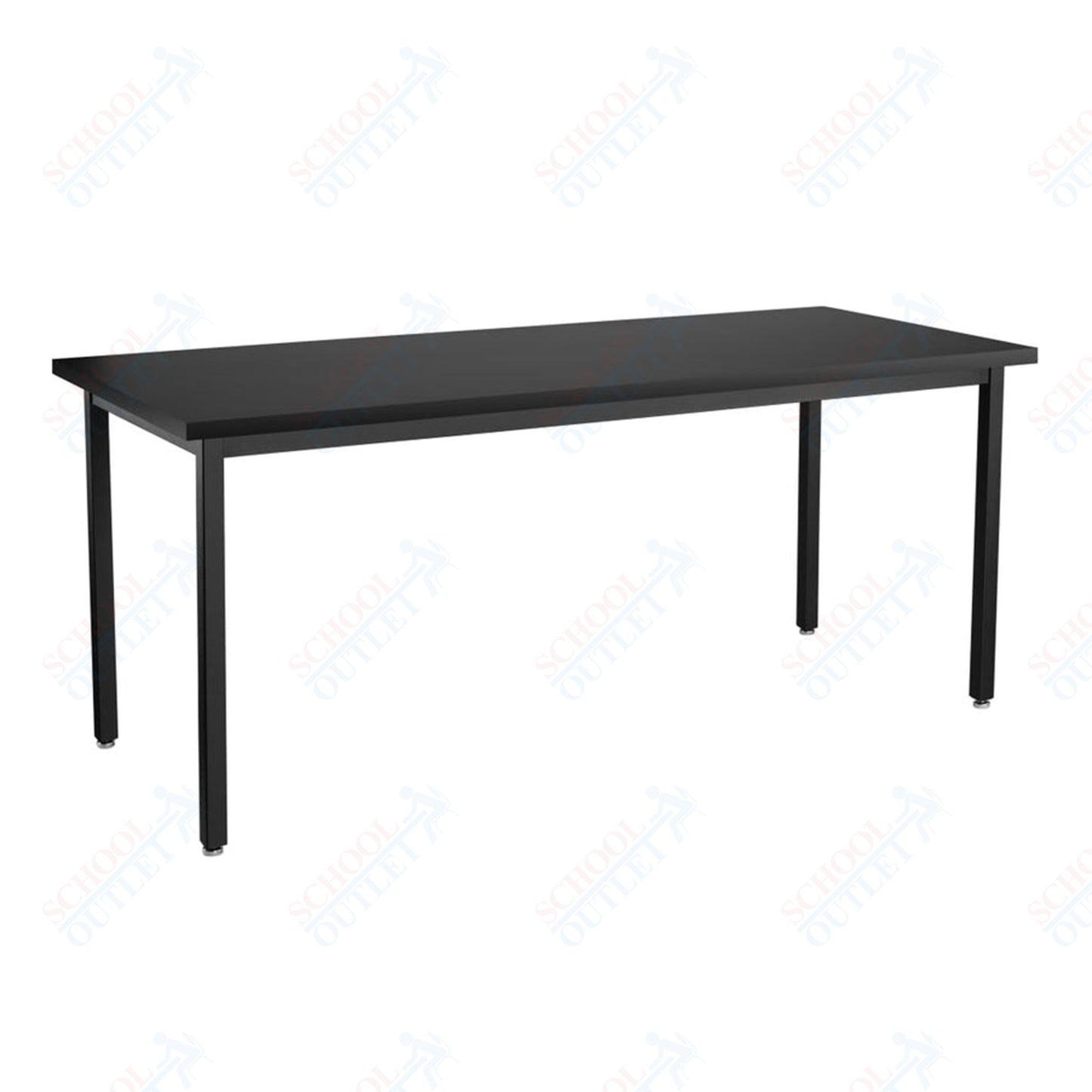 NPS Height Adjustable Science Lab Table, 24" X 72", Steel Legs (National Public Seating NPS-SLTX-2472)