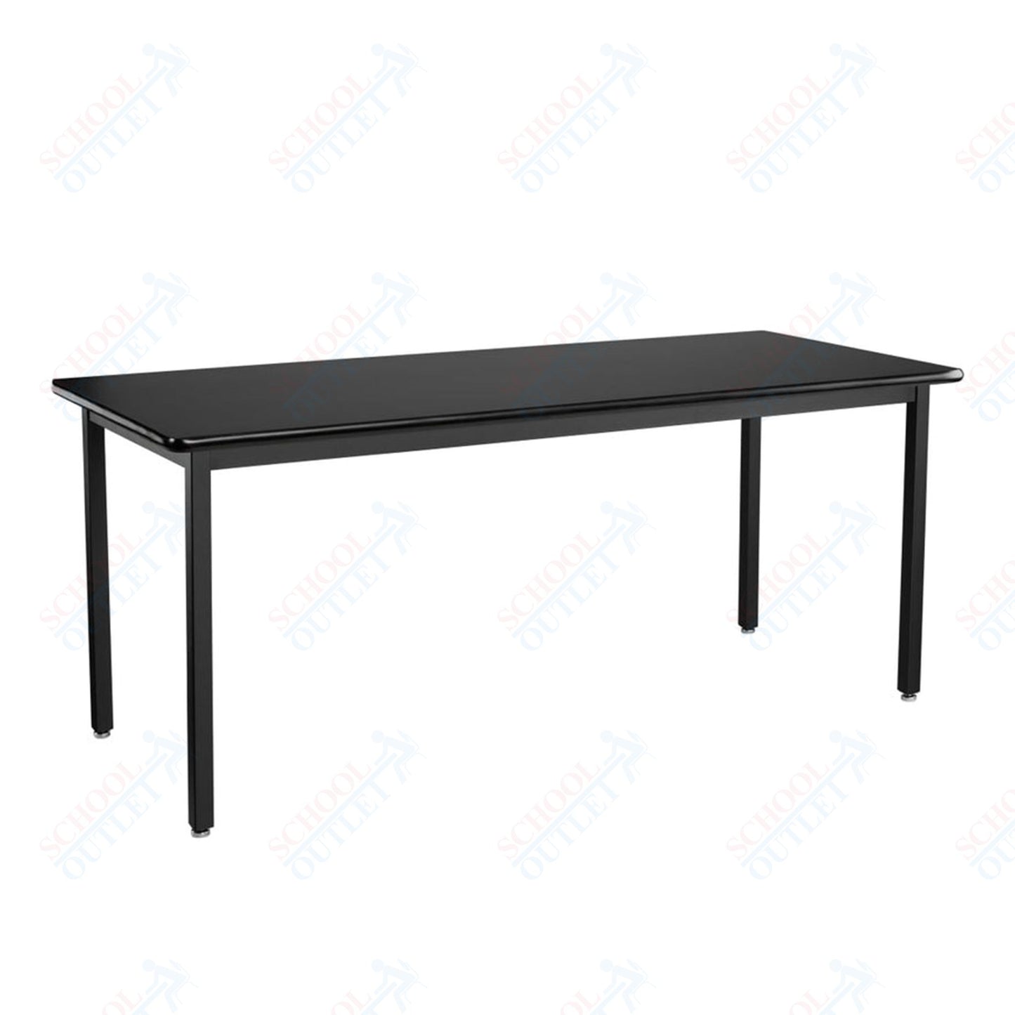 NPS Height Adjustable Science Lab Table, 24" X 84", Steel Legs (National Public Seating NPS-SLTX-2484)