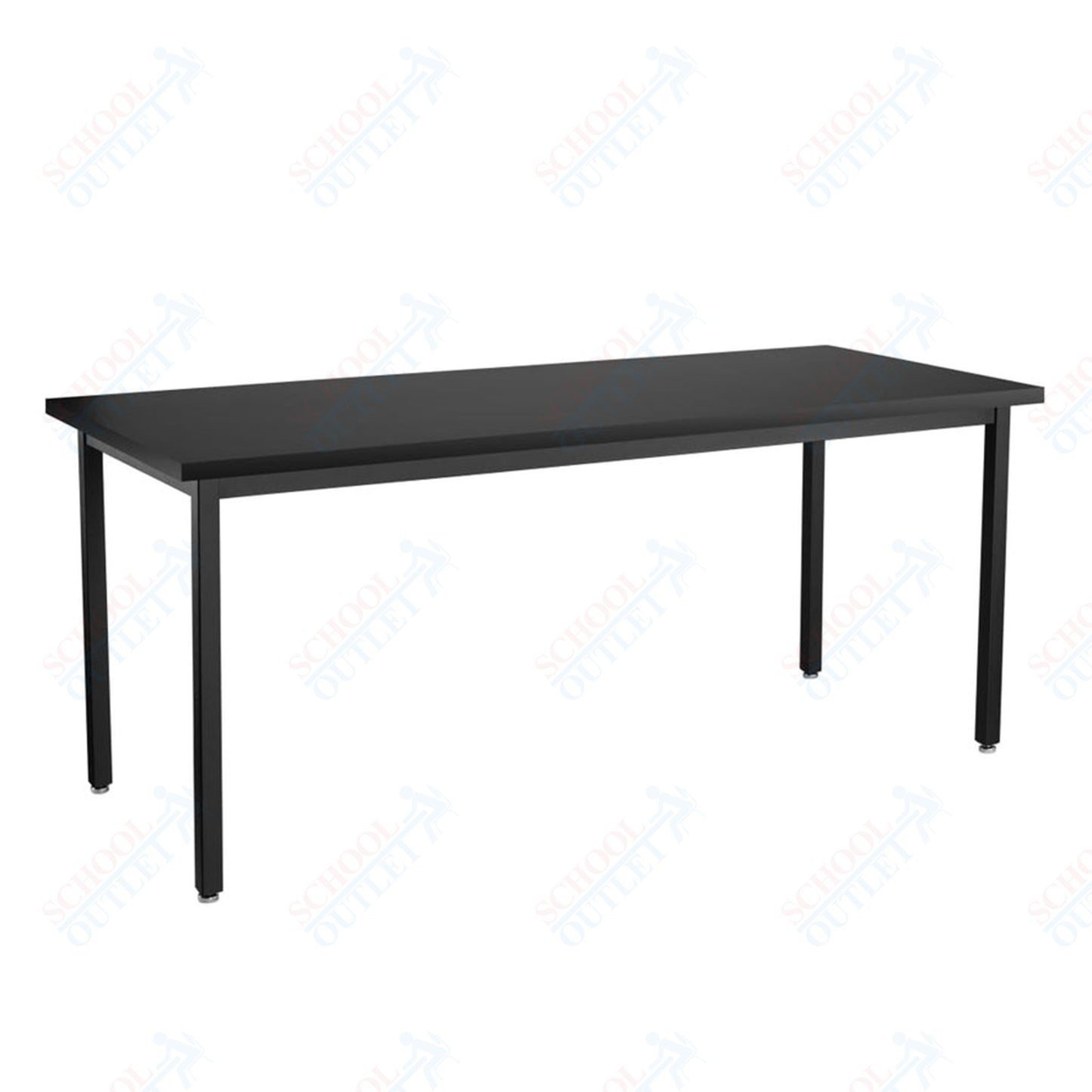 NPS Height Adjustable Science Lab Table, 24" X 84", Steel Legs (National Public Seating NPS-SLTX-2484)