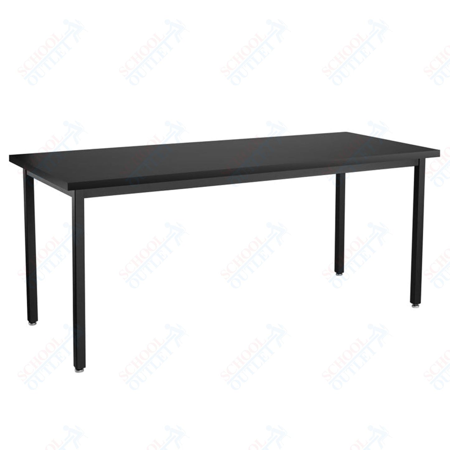NPS Height Adjustable Science Lab Table, 24" X 96", Steel Legs (National Public Seating NPS-SLTX-2496)