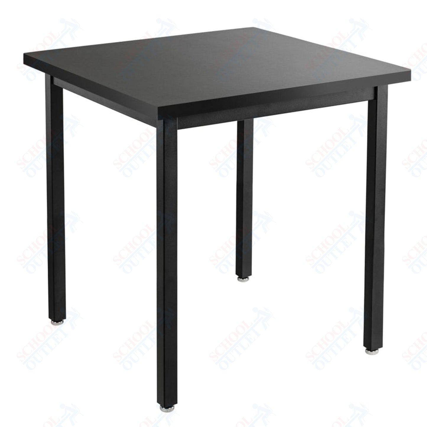 NPS Height Adjustable Science Lab Table, 30" X 30", Steel Legs (National Public Seating NPS-SLTX-3030)