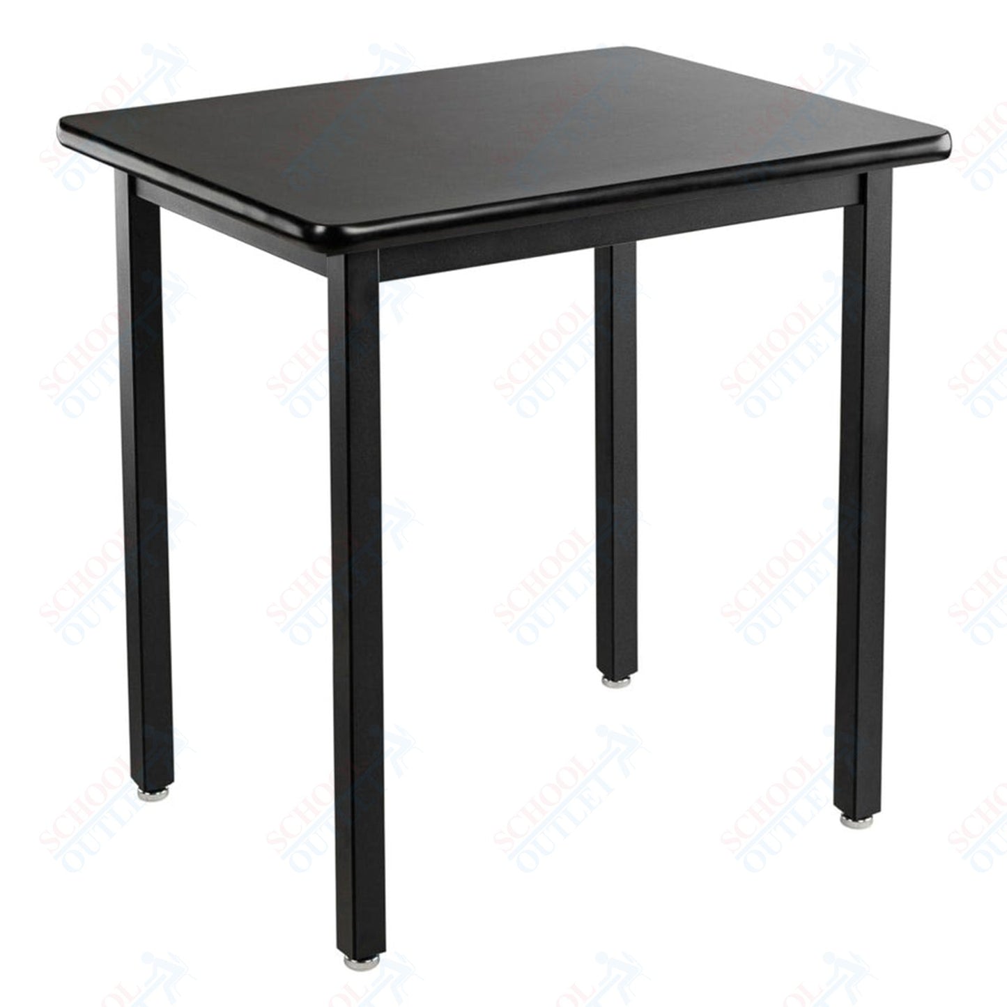 NPS Height Adjustable Science Lab Table, 30" X 30", Steel Legs (National Public Seating NPS-SLTX-3030)
