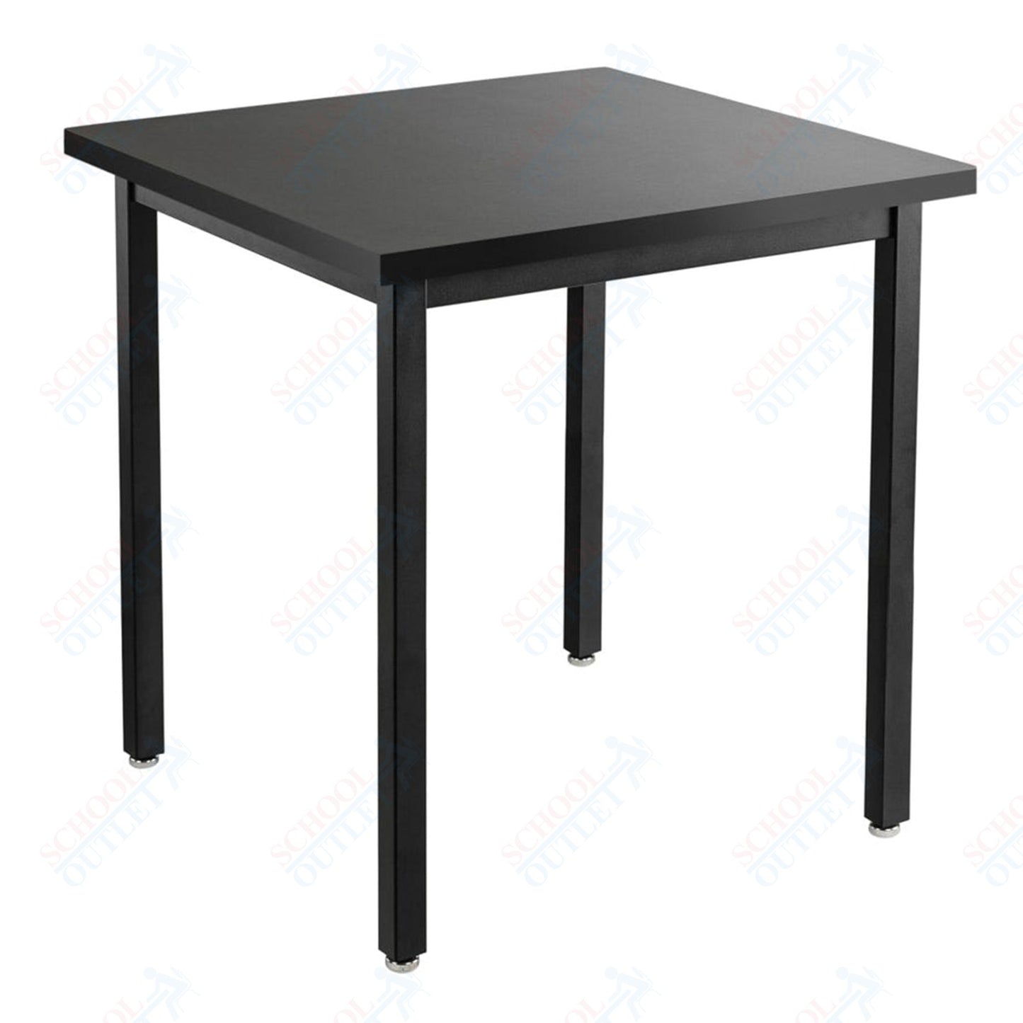 NPS Height Adjustable Science Lab Table, 30" X 30", Steel Legs (National Public Seating NPS-SLTX-3030)