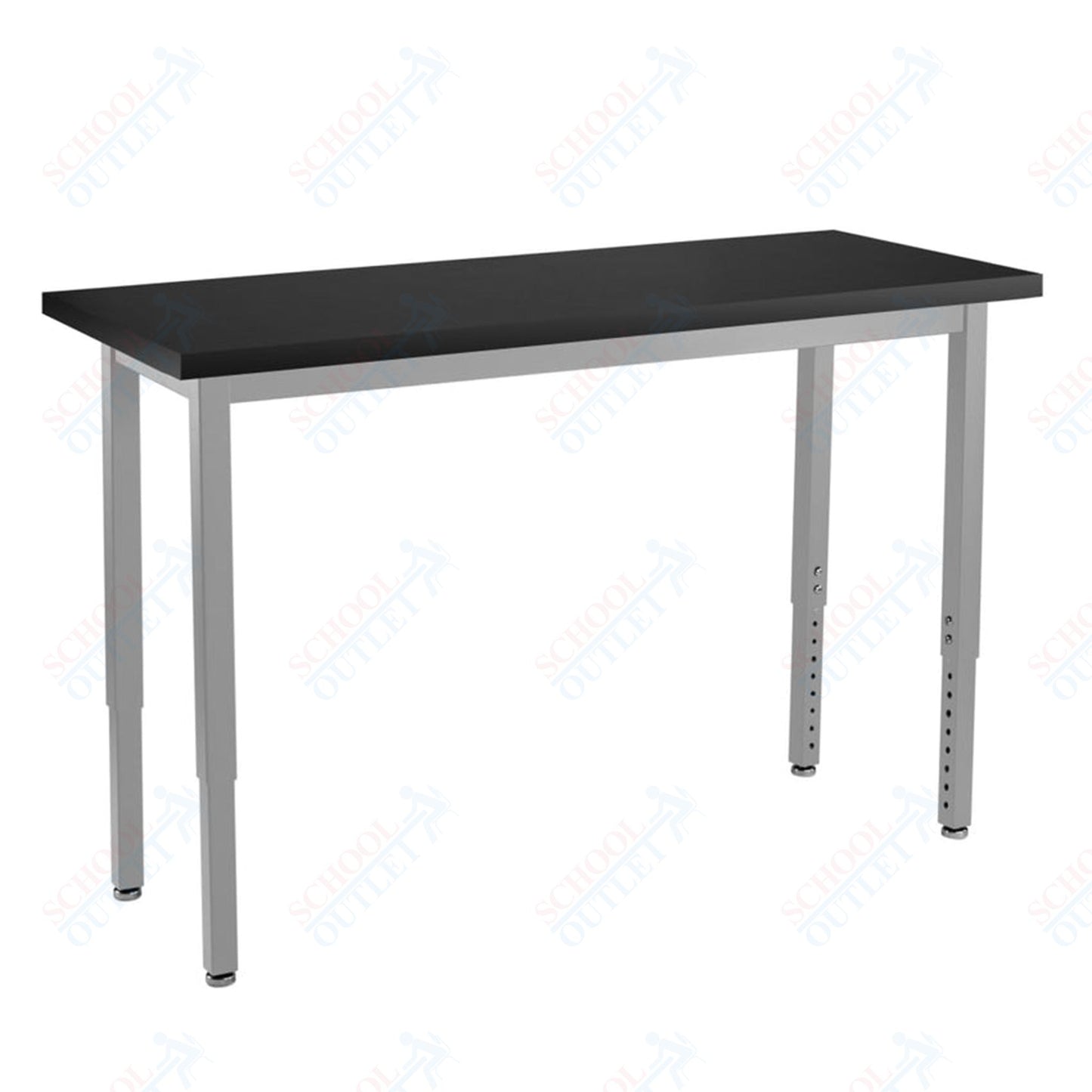 NPS Height Adjustable Science Lab Table, 18" X 42", Steel Legs (National Public Seating NPS-SLTX-1842)