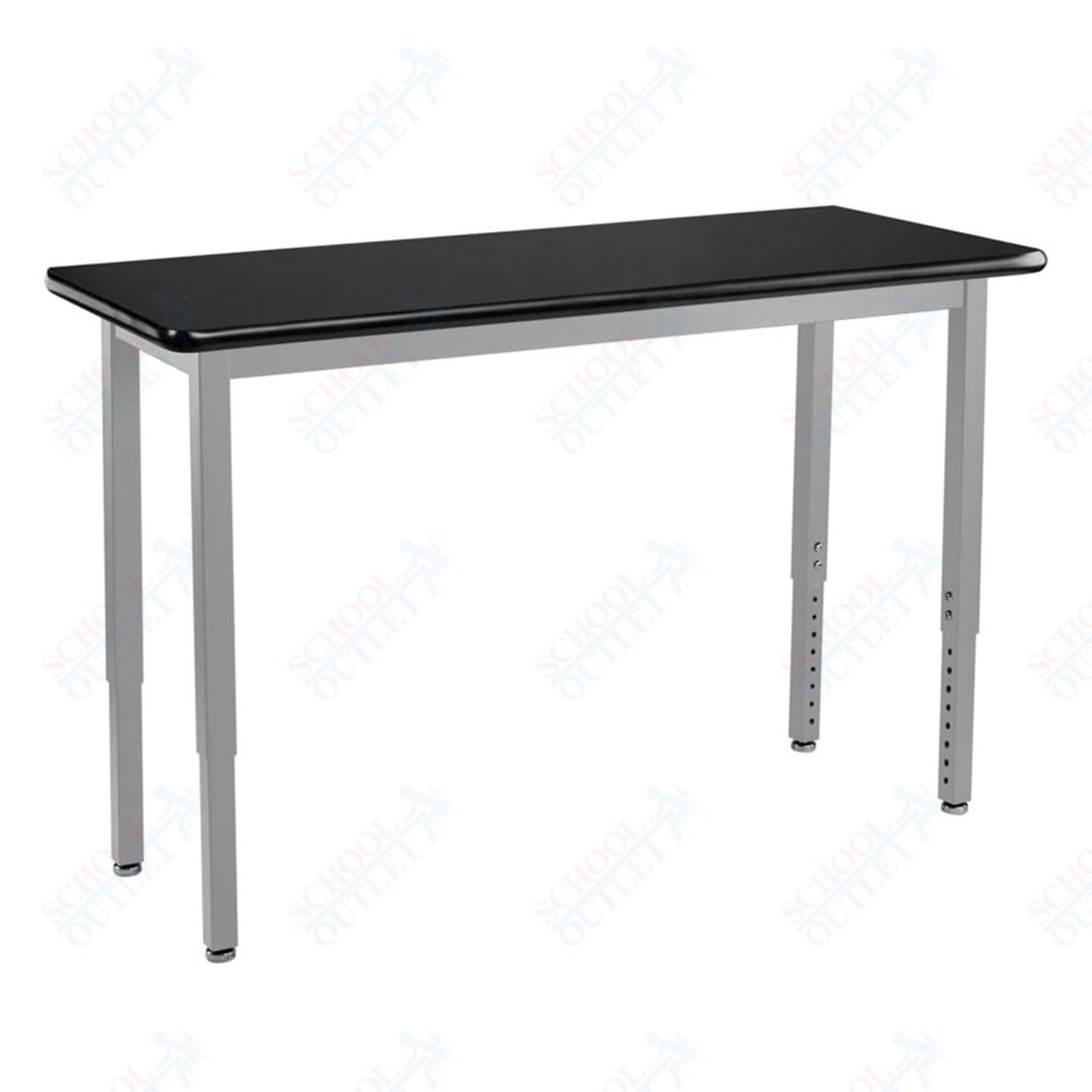 NPS Height Adjustable Science Lab Table, 18" X 42", Steel Legs (National Public Seating NPS-SLTX-1842)