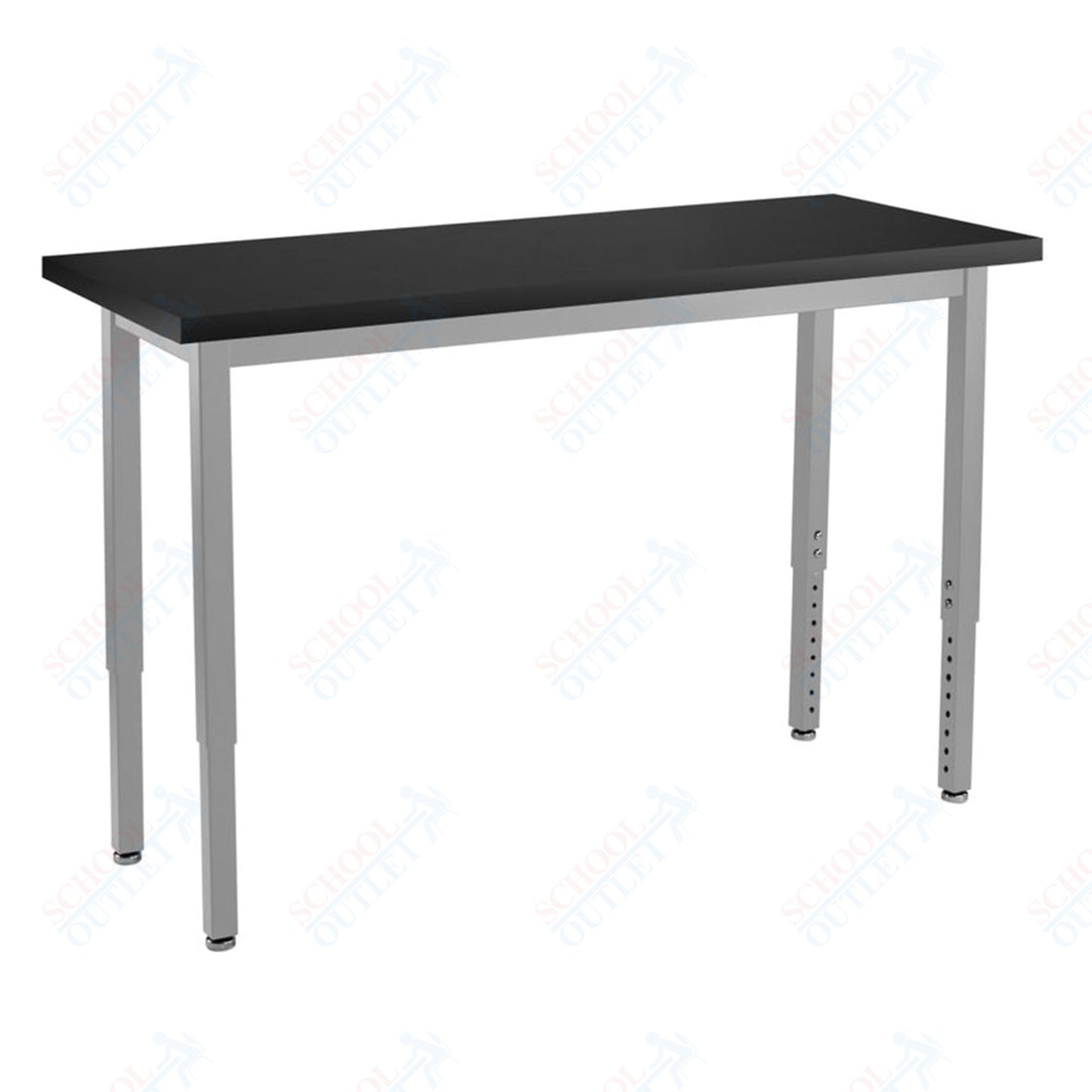 NPS Height Adjustable Science Lab Table, 18" X 42", Steel Legs (National Public Seating NPS-SLTX-1842)