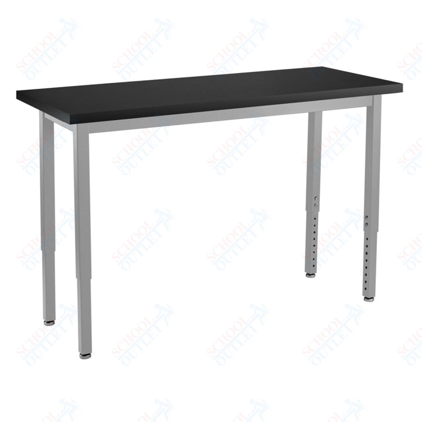 NPS Height Adjustable Science Lab Table, 18" X 54", Steel Legs (National Public Seating NPS-SLTX-1854)