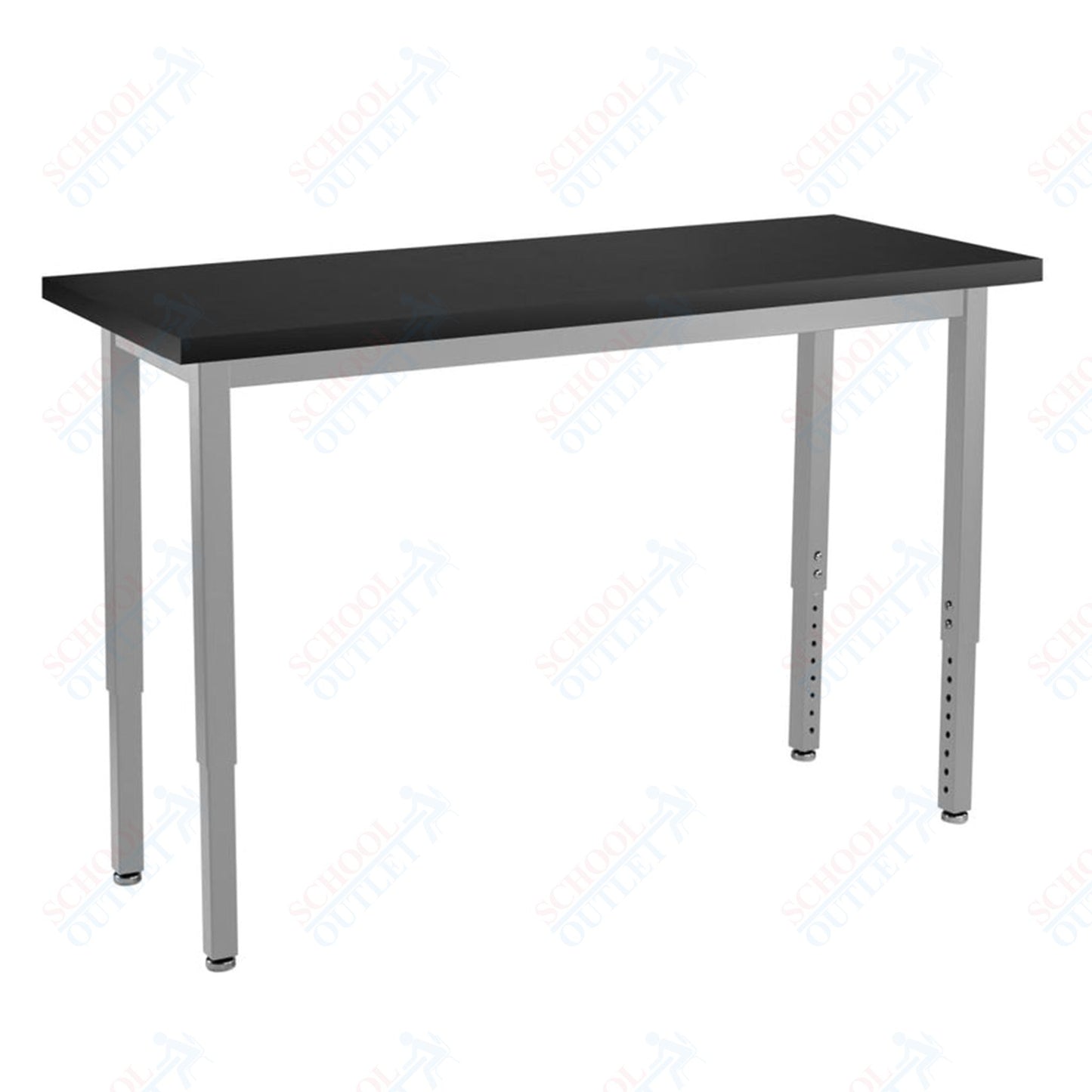 NPS Height Adjustable Science Lab Table, 18" X 60", Steel Legs (National Public Seating NPS-SLTX-1860)