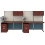 Regency Instant Office 2 Person In-Line Cubicle Panel Workstation with Storage 129
