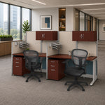 Regency Instant Office 2 Person In-Line Cubicle Panel Workstation with Storage 129