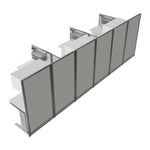 Regency Instant Office 3 Person F-Shaped Cubicle Panel Workstation with Storage 193