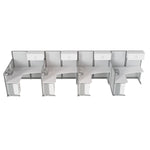 Regency Instant Office 4 Person F-Shaped Cubicle Panel Workstation with Storage 257