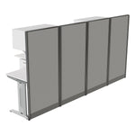 Regency Instant Office 2 Person F-Shaped Cubicle Panel Workstation with Storage 129