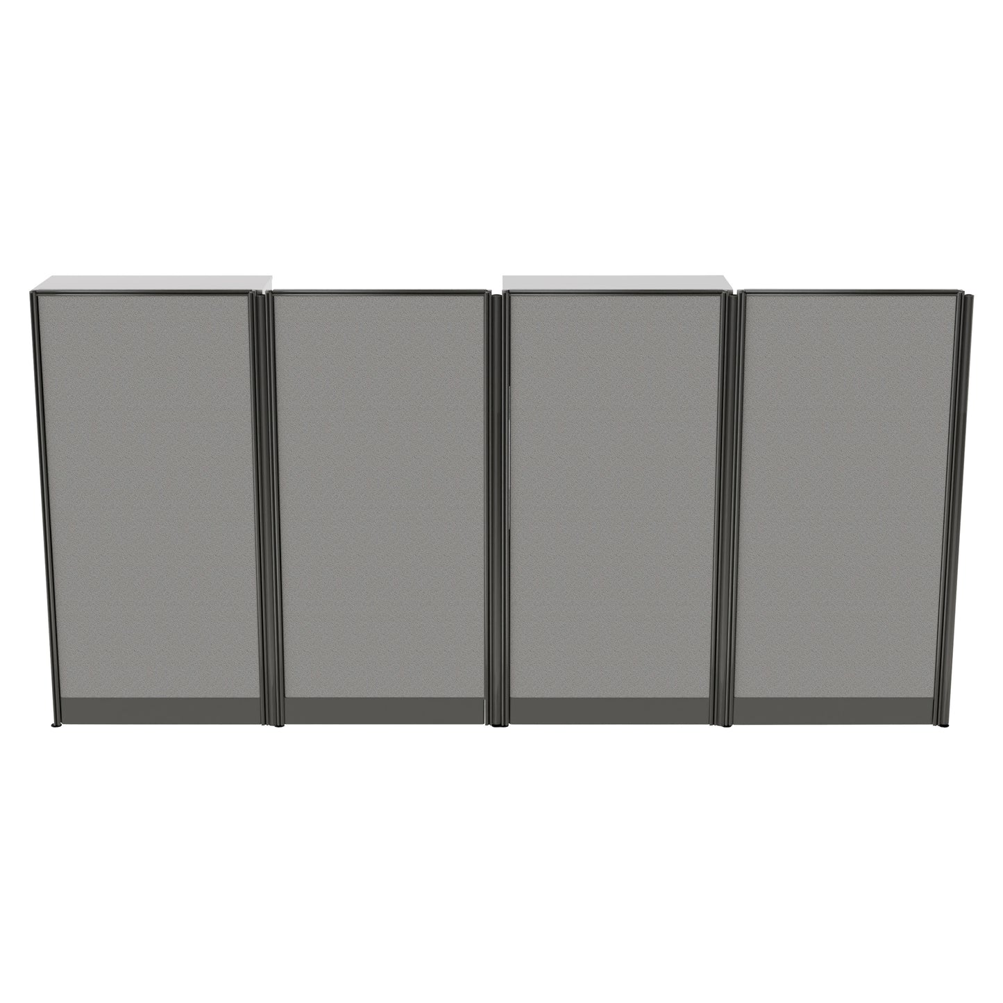 Regency Instant Office 2 Person F-Shaped Cubicle Panel Workstation with Storage 129"W x 33"D x 63"H (REG-OIAH008XX)