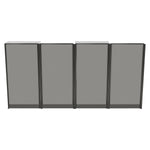 Regency Instant Office 2 Person F-Shaped Cubicle Panel Workstation with Storage 129