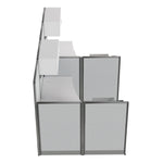 Regency Instant Office 2 Person F-Shaped Cubicle Panel Workstation with Storage 129
