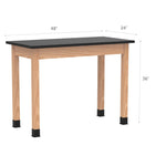Diversified Woodcrafts Plain Apron Table High-Resistance Solid Wood Laboratory Desk 48