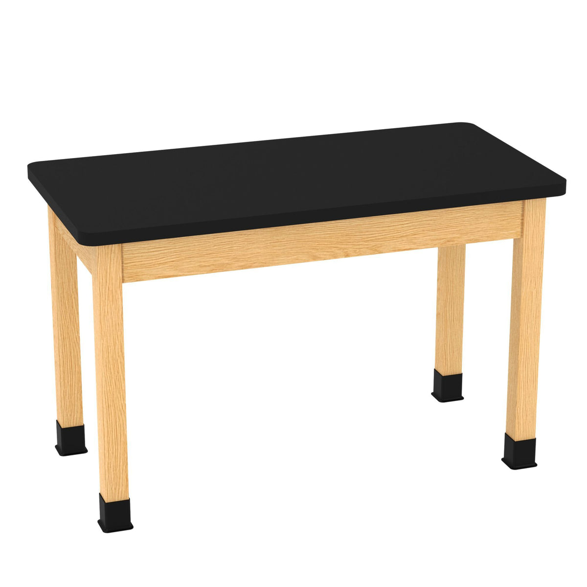 Diversified Woodcrafts Plain Apron Table High-Resistance Solid Wood Laboratory Desk 48"W x 24"L x 36.25"H (DIV-P710482436-LAB)