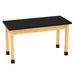 Diversified Woodcrafts Plain Apron Table Heavy-Duty Solid Hardwood Laboratory Station 54