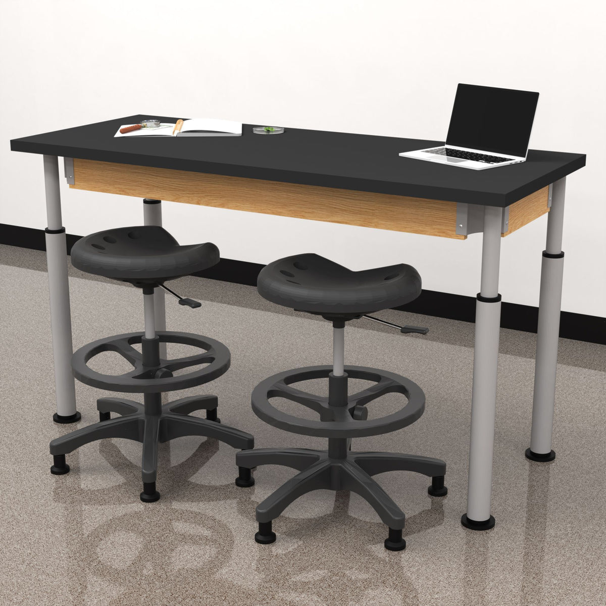 Diversified Woodcrafts Adjustable-Height Table - 72" W x 24" D