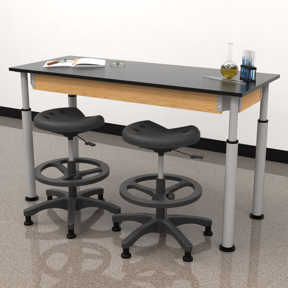 Diversified Woodcrafts Adjustable-Height Table - 60" W x 24" D