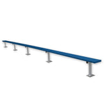 Jaypro Sports Outdoor Player Benches - Surface Mount - Aluminum Team Bench - 27', Powder Coated (PB-95SMPC)