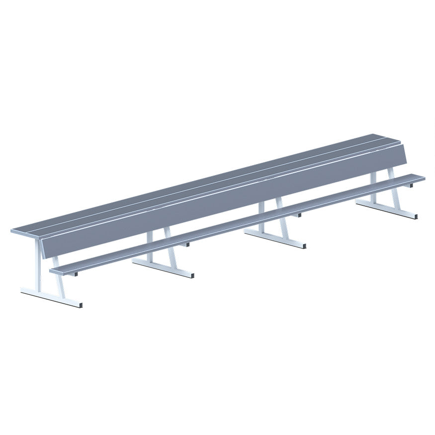 Jaypro Sports Outdoor Player Benches - Portable - Player Bench with Seat Back and Shelf - 21', Powder Coated (PBS-10PC)