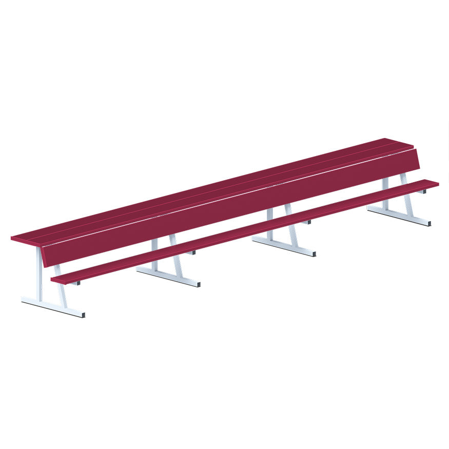 Jaypro Sports Outdoor Player Benches - Portable - Player Bench with Seat Back and Shelf - 21', Powder Coated (PBS-10PC)