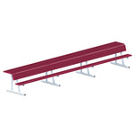 Jaypro Sports Outdoor Player Benches - Portable - Player Bench with Seat Back and Shelf - 21', Powder Coated (PBS-10PC)