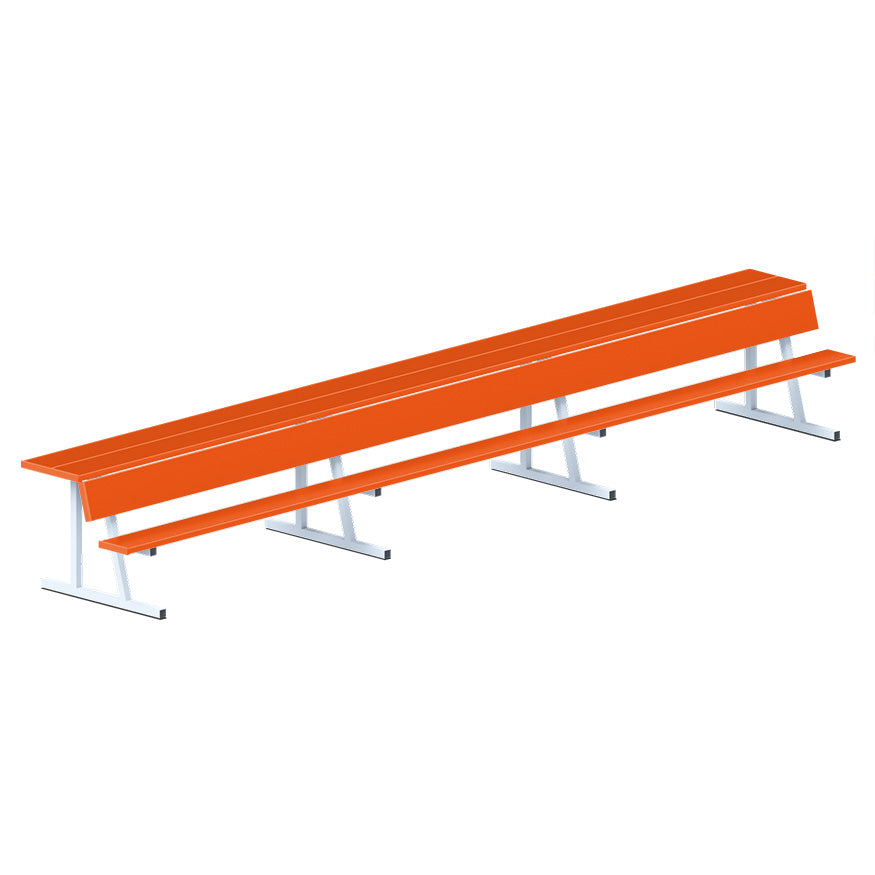 Jaypro Sports Outdoor Player Benches - Portable - Player Bench with Seat Back and Shelf - 21', Powder Coated (PBS-10PC)