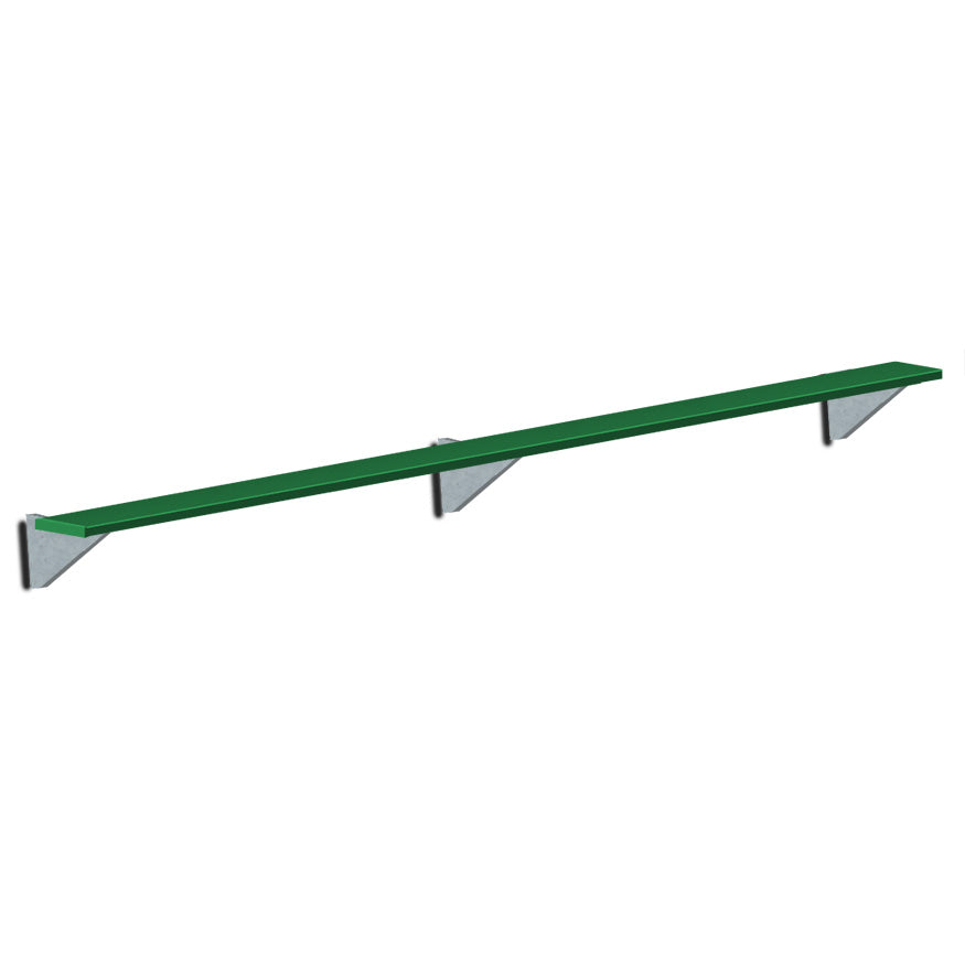 Jaypro Sports Outdoor Player Benches - Player Bench - Wall-Mounted - 15', Powder Coated (PBW-15PC)