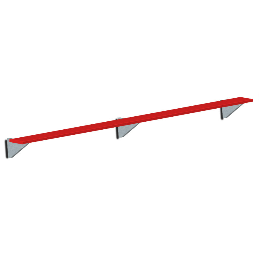 Jaypro Sports Outdoor Player Benches - Player Bench - Wall-Mounted - 15', Powder Coated (PBW-15PC)