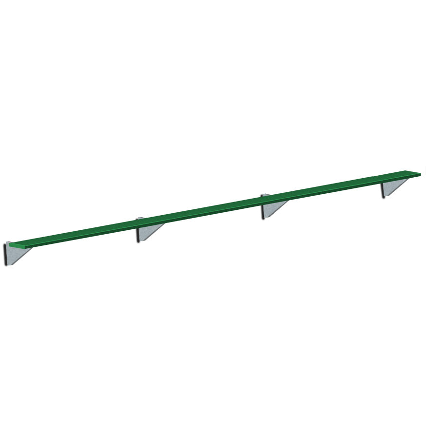Jaypro Sports Outdoor Player Benches - Player Bench - Wall-Mounted - 21', Powder Coated (PBW-5PC)
