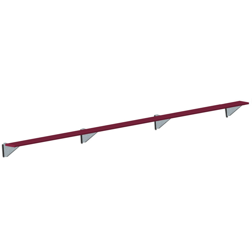 Jaypro Sports Outdoor Player Benches - Player Bench - Wall-Mounted - 21', Powder Coated (PBW-5PC)