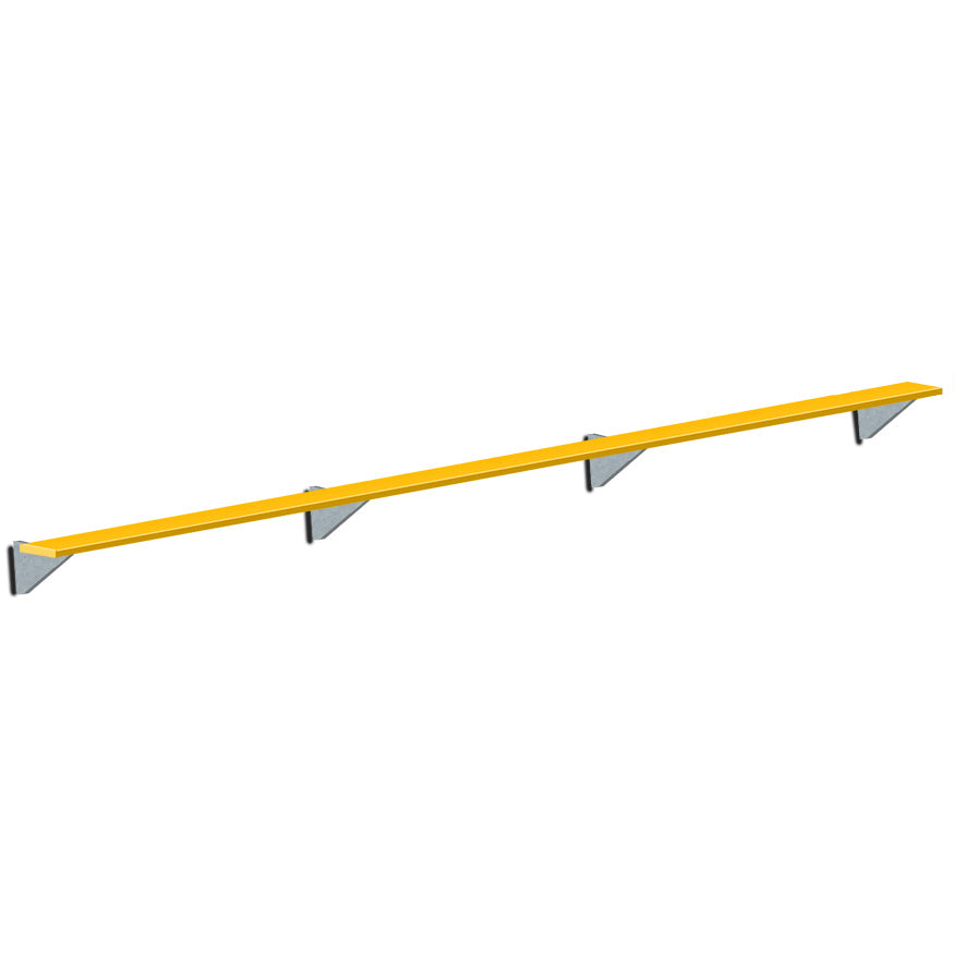 Jaypro Sports Outdoor Player Benches - Player Bench - Wall-Mounted - 21', Powder Coated (PBW-5PC)