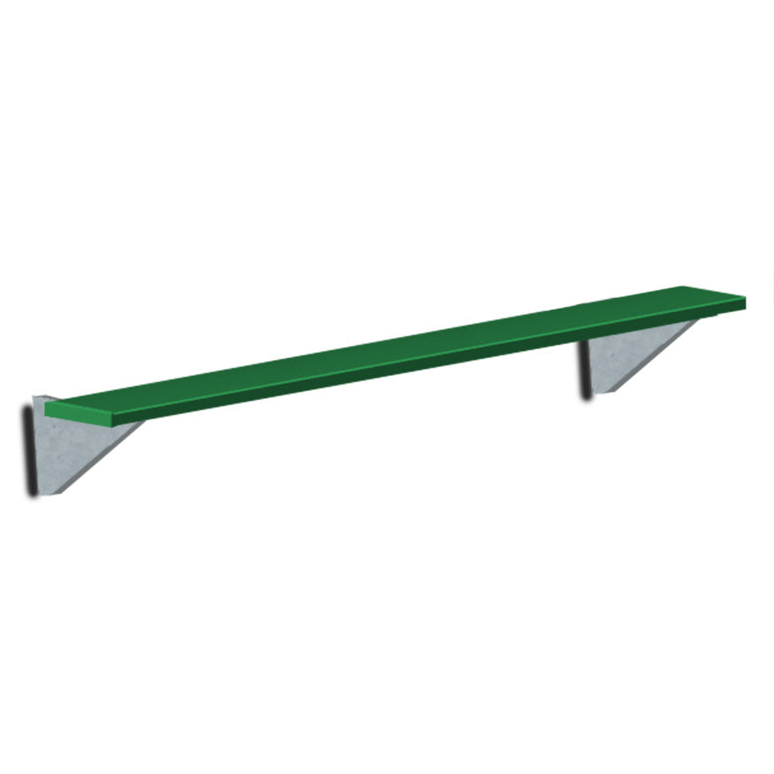 Jaypro Sports Outdoor Player Benches - Player Bench - Wall-Mounted - 7.5', Powder Coated (PBW-75PC)