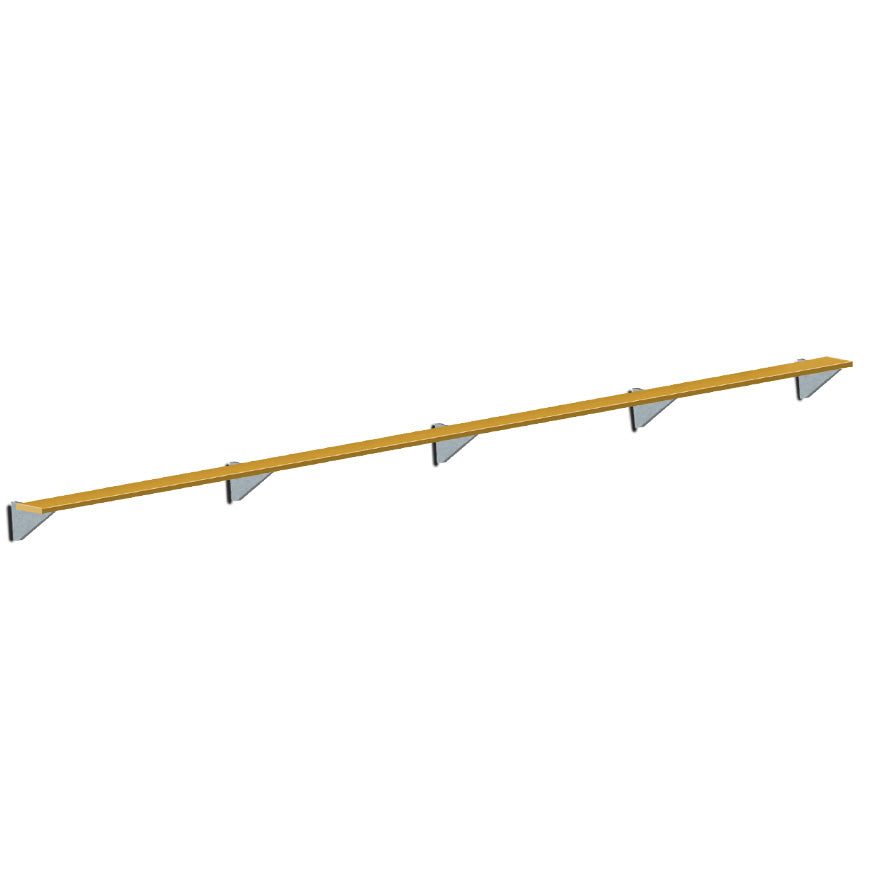 Jaypro Sports Outdoor Player Benches - Player Bench - Wall-Mounted - 27', Powder Coated (PBW-95PC)