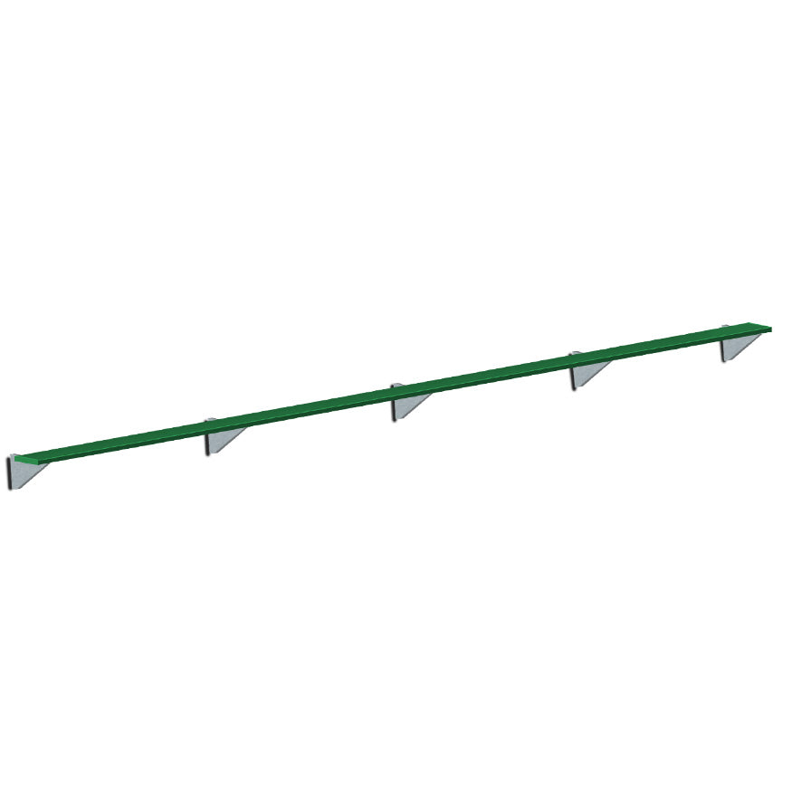 Jaypro Sports Outdoor Player Benches - Player Bench - Wall-Mounted - 27', Powder Coated (PBW-95PC)
