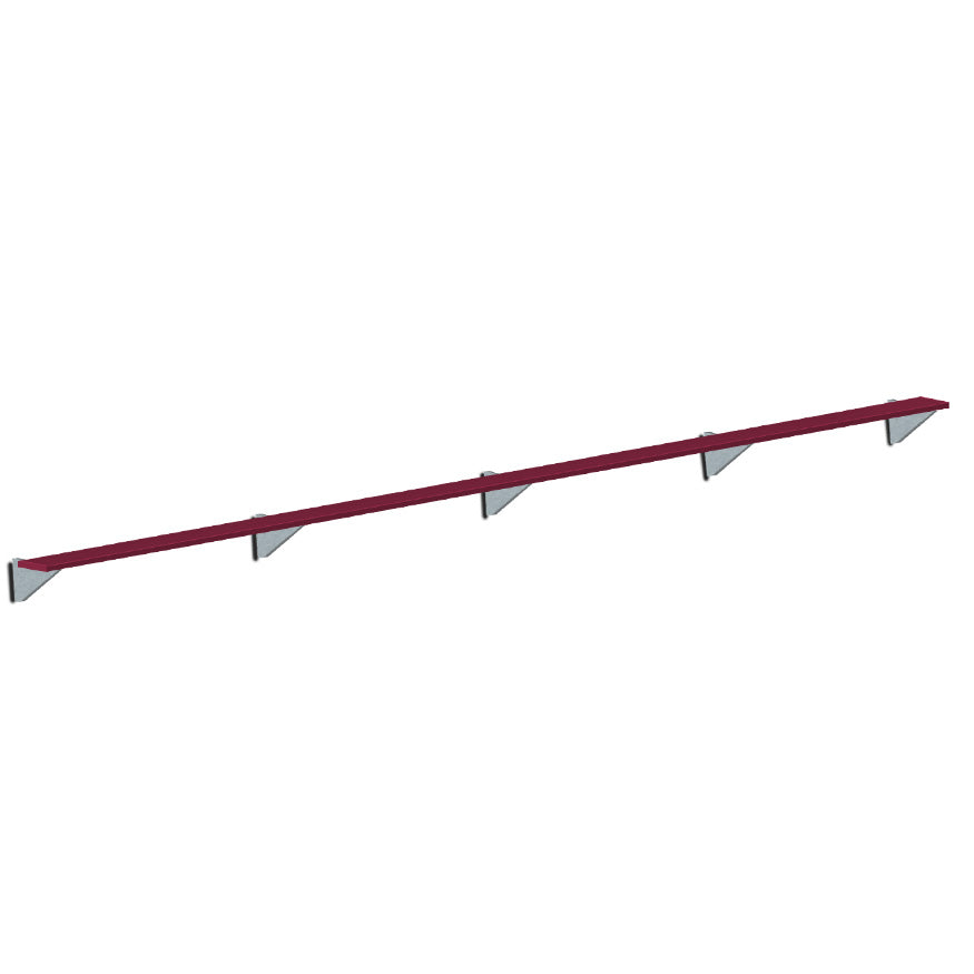Jaypro Sports Outdoor Player Benches - Player Bench - Wall-Mounted - 27', Powder Coated (PBW-95PC)