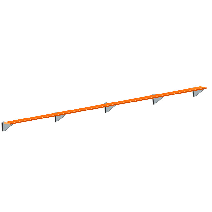Jaypro Sports Outdoor Player Benches - Player Bench - Wall-Mounted - 27', Powder Coated (PBW-95PC)