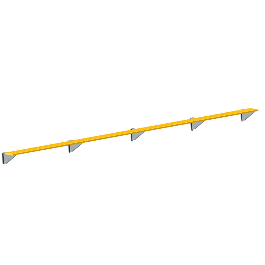 Jaypro Sports Outdoor Player Benches - Player Bench - Wall-Mounted - 27', Powder Coated (PBW-95PC)