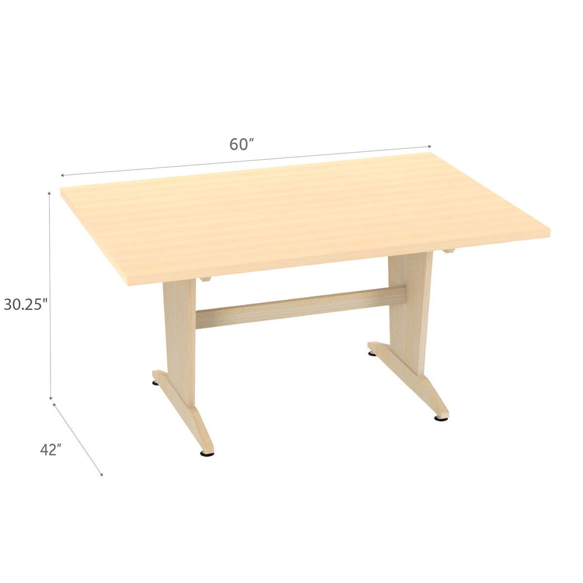 Diversified Woodcrafts Art/Planning Table - Natural Birch Plastic Laminate - 60"W x 42"D (DIV-PT-62PNB)