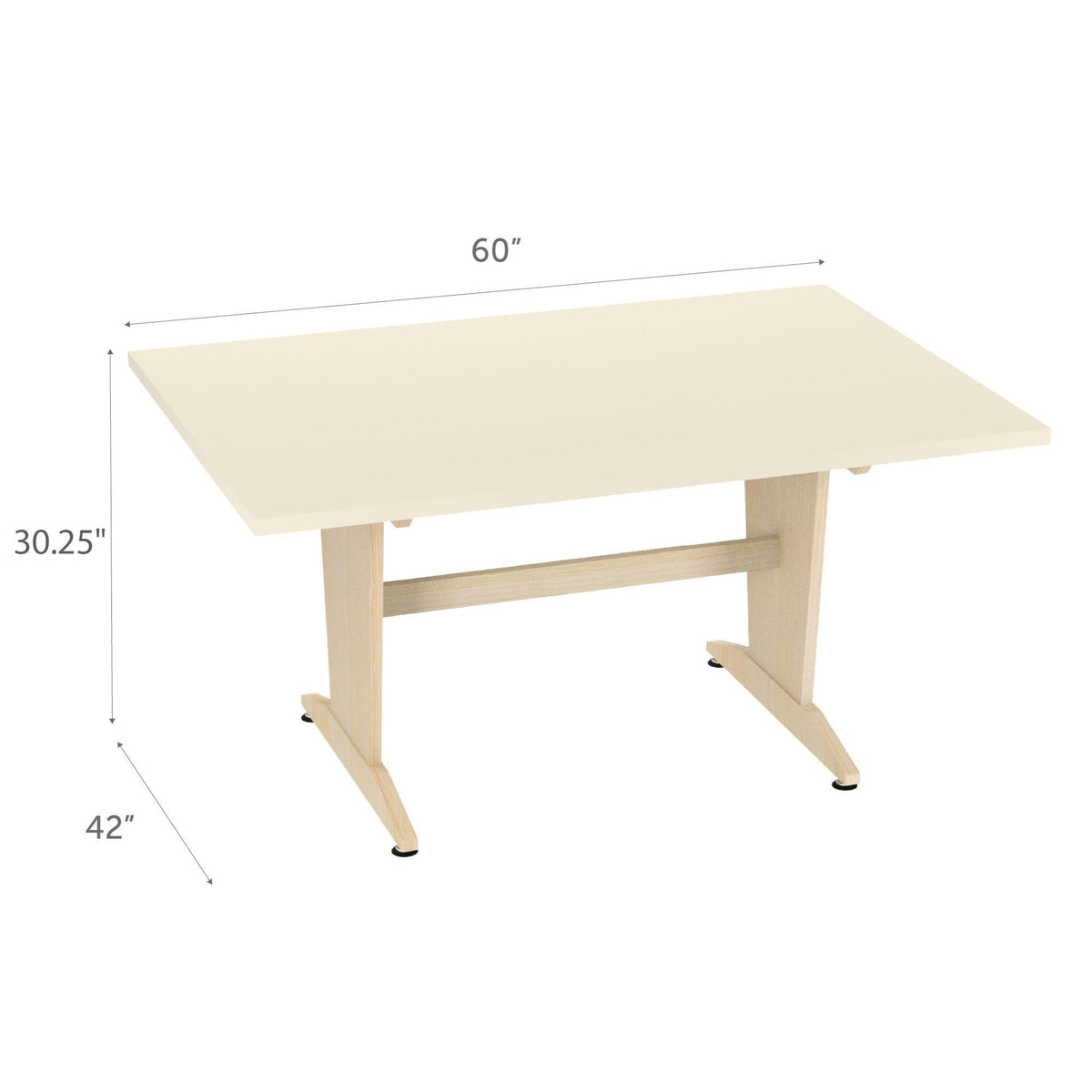 Diversified Woodcrafts Art/Planning Table - Almond Plastic Laminate Top - 60"W x 42"D x 30"H (Diversified Woodcrafts DIV-PT-62P)