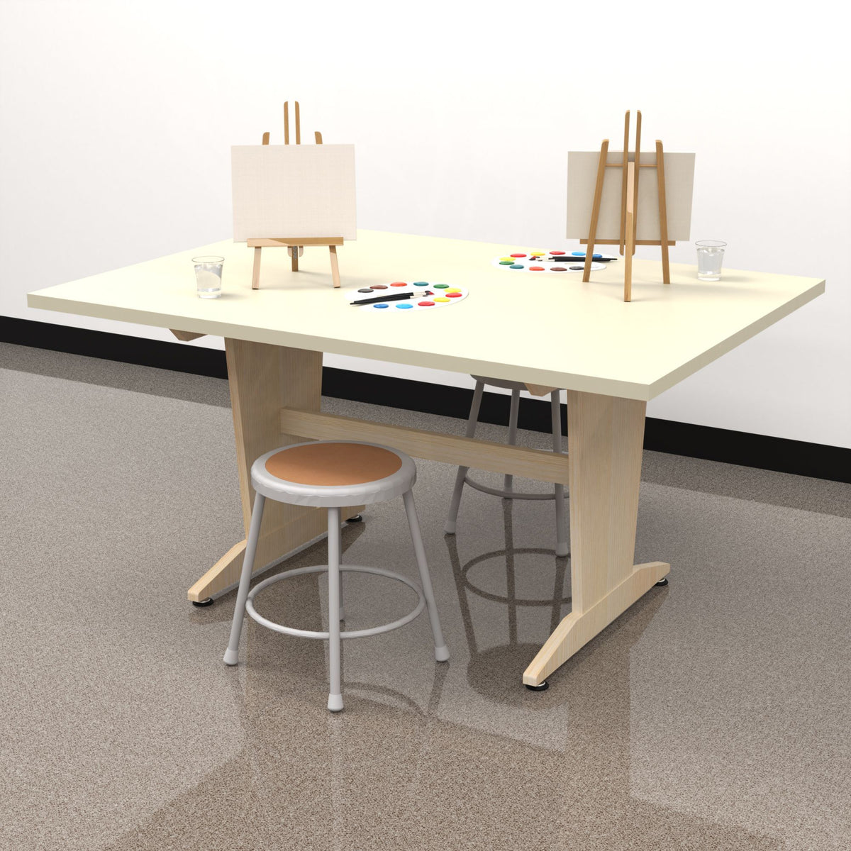 Diversified Woodcrafts Art/Planning Table - Almond Plastic Laminate Top - 60"W x 42"D x 30"H (Diversified Woodcrafts DIV-PT-62P)