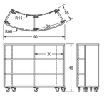Russwood Library Furniture Envision Series Single Radius Shelving - 48