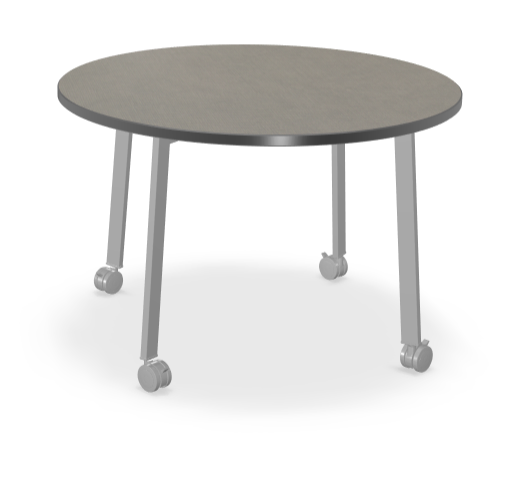 Mooreco Akt Table – 48" Round, Laminate Top, Fixed Height Available in 29"H, 36"H, or 42"H