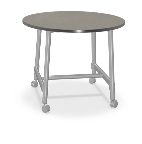Mooreco Akt Table – 48" Round, Laminate Top, Fixed Height Available in 29"H, 36"H, or 42"H