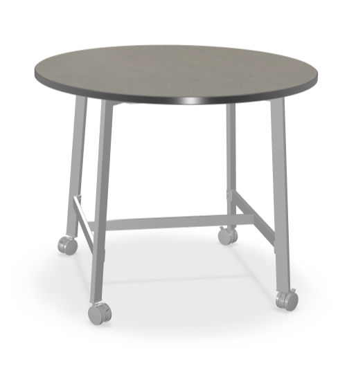 Mooreco Akt Table – 48" Round, Laminate Top, Fixed Height Available in 29"H, 36"H, or 42"H