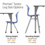 Marco Premier Series Horseshoe Stand-Up Table w/ Dry Erase Top 60